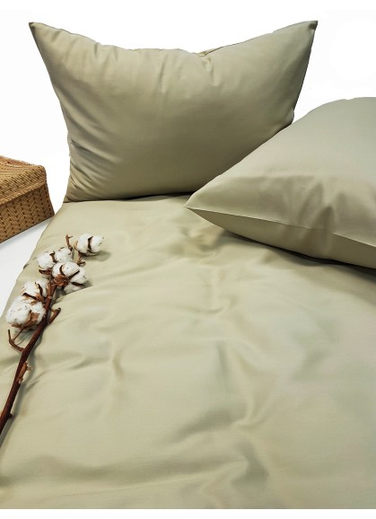 Vienkrāsains satīna gultas veļas komplekts SOFT PALE OLIVE Vienkrāsains satīna gultas veļas komplekts SOFT PALE OLIVE