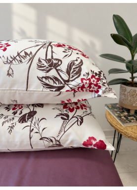 Satīna spilvendrāna Soft NELLIE wine red