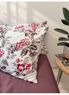 Satīna spilvendrāna Soft NELLIE wine red