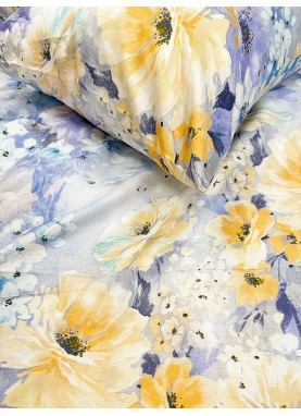 Satīna gultas veļas komplekts Soft KRISTINA yellow