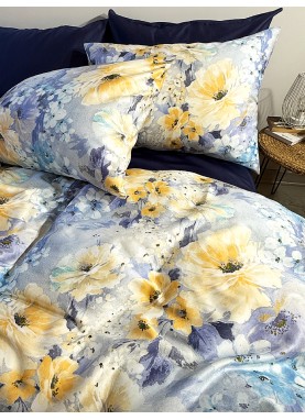 Satīna gultas veļas komplekts Soft KRISTINA yellow