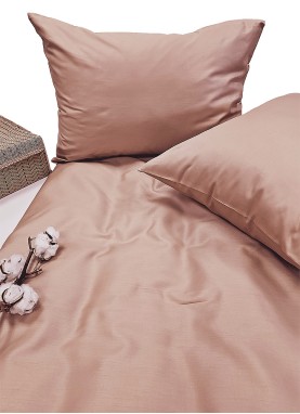 Vienkrāsains satīna komplekts Soft DARK ECRU