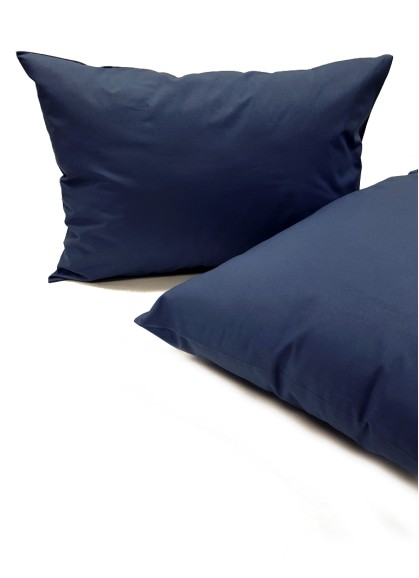 Vienkrāsaina satīna spilvendrāna Soft DARK BLUE