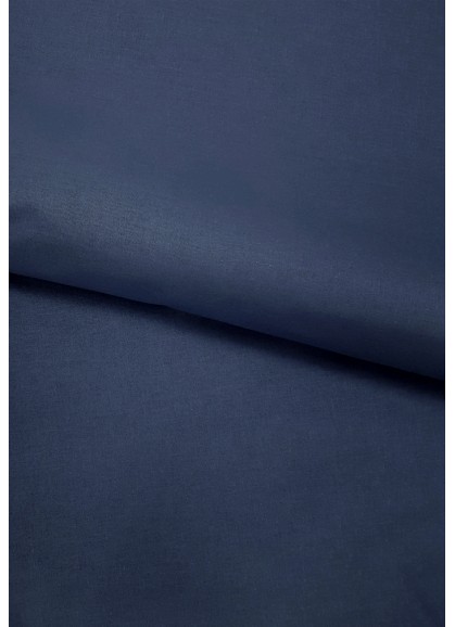 Vienkrāsains satīna virspalags Soft DARK BLUE