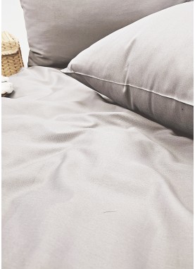 Vienkrāsains satīna komplekts Soft SILVER