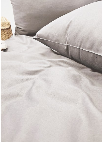 Vienkrāsains satīna komplekts Soft SILVER