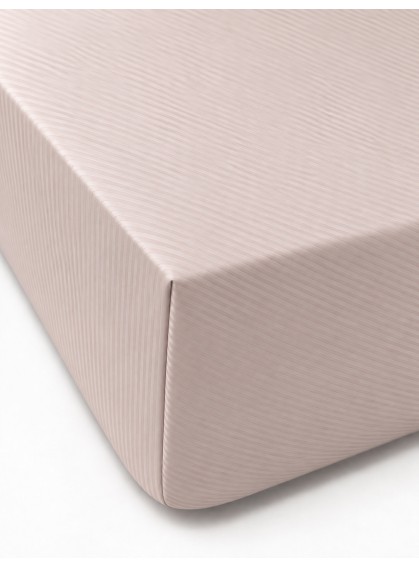 Vienkrāsains satīna palags ar gumiju PREMIUM KLARA beige
