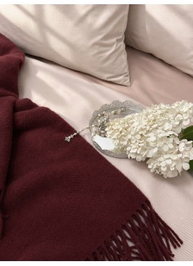 Vienkrāsains satīna gultas veļas komplekts PREMIUM KLARA beige