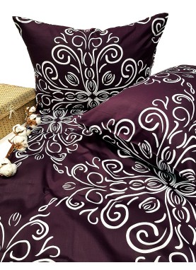 Satīna gultas veļas komplekts 150x210 cm |40-1175 dark plum