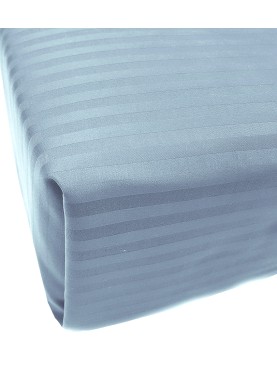 Satīna palags ar gumiju STRIPE SATIN DUSTY BLUE