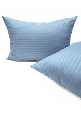 Satīna spilvendrāna STRIPE DUSTY BLUE