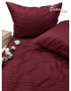 Satīna gultas veļas komplekts STRIPE SATIN RUBY WINE