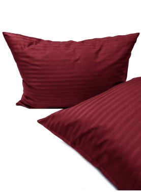 Satīna spilvendrāna STRIPE SATIN RUBY WINE