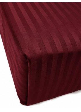 Satīna palags ar gumiju STRIPE SATIN RUBY WINE