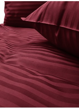 Satīna segas pārvalks STRIPE SATIN RUBY WINE