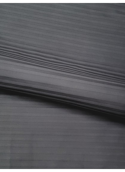 Satīna gultas veļas komplekts STRIPE SATIN IRON GREY