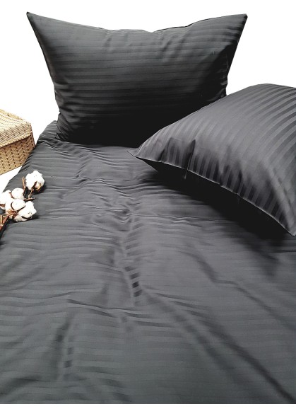 Satīna spilvendrāna STRIPE SATIN IRON GREY