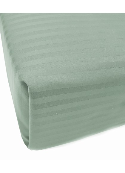 Satīna gultas veļas komplekts STRIPE SATIN LIGHT GREEN
