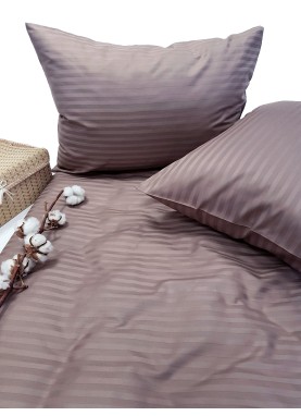 Satīna segas pārvalks STRIPE SATIN TITANIUM GREY