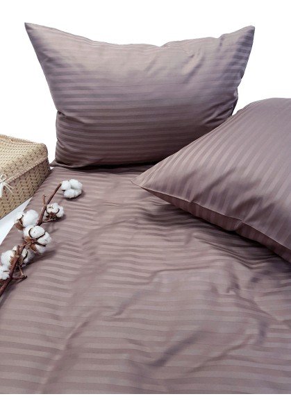 Satīna spilvendrāna STRIPE SATIN TITANIUM GREY