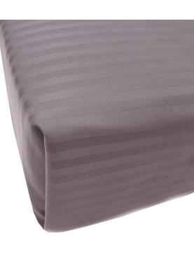 Satīna palags ar gumiju STRIPE SATIN TITANIUM GREY