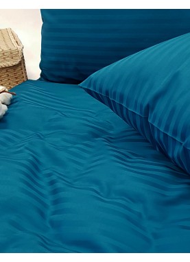 Satīna segas pārvalks STRIPE SATIN LYONS BLUE