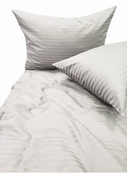 Satīna segas pārvalks STRIPE SATIN SILVER