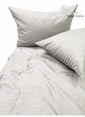 Satīna gultas veļas komplekts STRIPE SATIN SILVER
