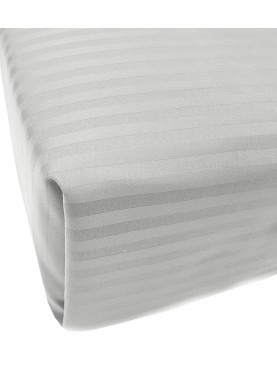 Satīna palags ar gumiju STRIPE SATIN SILVER