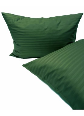 Satīna gultas veļas komplekts STRIPE SATIN PINE GREEN