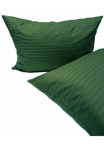 Satīna gultas veļas komplekts STRIPE SATIN PINE GREEN