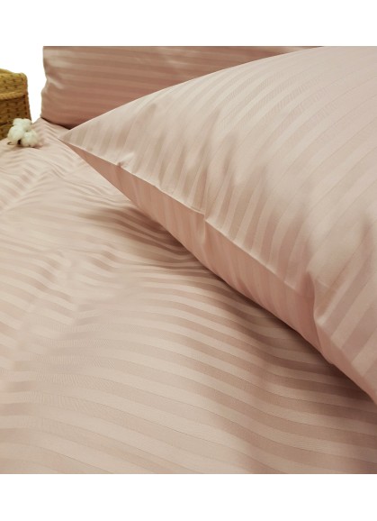 Satīna spilvendrāna STRIPE SATIN ALMOND