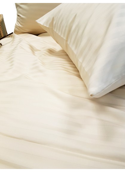 Satīna spilvendrāna STRIPE SATIN CREAM