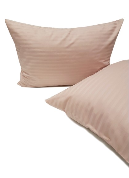 Satīna spilvendrāna STRIPE SATIN ALMOND