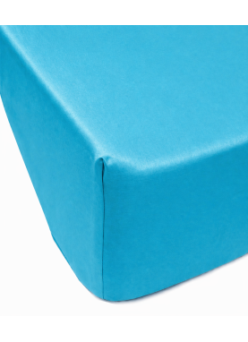 Vienkrāsains satīna palags ar gumiju Soft AQUA