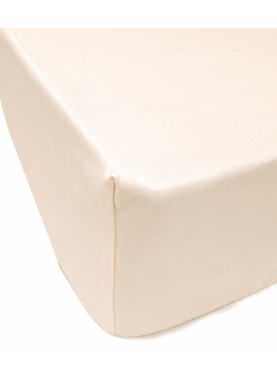 Vienkrāsains satīna palags ar gumiju Soft VANILLA