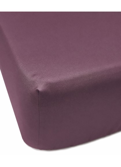 Vienkrāsains satīna palags ar gumiju Soft PLUM Vienkrāsains satīna palags ar gumiju Soft PLUM