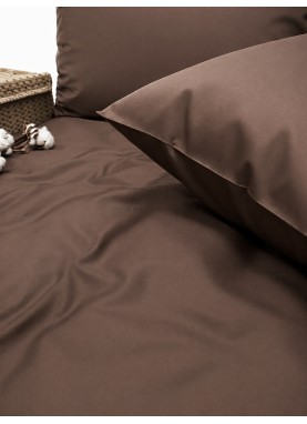 Vienkrāsains satīna palags Soft COFFEE