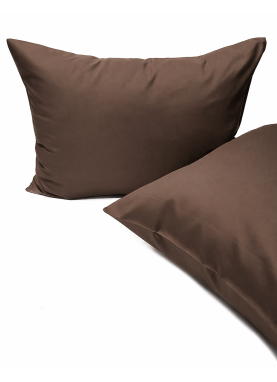 Vienkrāsaina satīna spilvendrāna Soft COFFEE