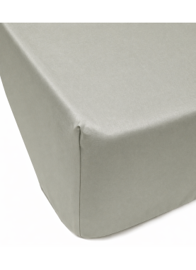 Vienkrāsains satīna palags ar gumiju Soft ASH GREEN