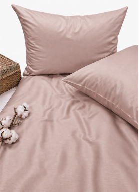 Vienkrāsaina satīna spilvendrāna Soft DARK ECRU