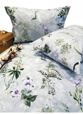 Kokvilnas segas pārvalks Daily FLORA l.blue