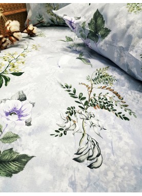 Kokvilnas segas pārvalks Daily FLORA l.blue