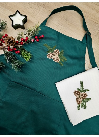 Dāvanu komplekts: priekšauts un virtives dvielis ČIEKURI Dāvanu komplekts: priekšauts un virtives dvielis ČIEKURI