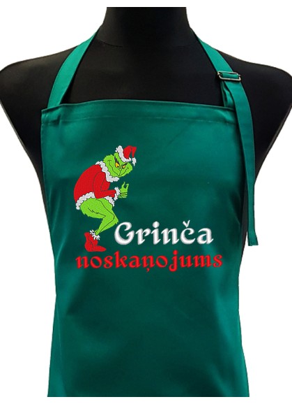 Ziemassvētku Izšuvums uz priekšauta [GRINČA NOSKAŅOJUMS]