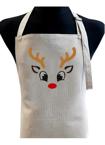 Ziemassvētku Izšuvums uz priekšauta [ZIEMASSVĒTKU BRIEDIS]