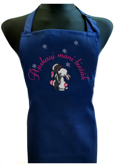 Izšuvums uz priekšauta [APSKAUJ MANI BIEŽĀK]