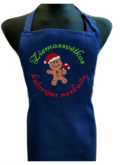 Ziemassvētku Izšuvums uz priekšauta [ZIEMASSVĒTKOS KALORIJAS NESKAITA]