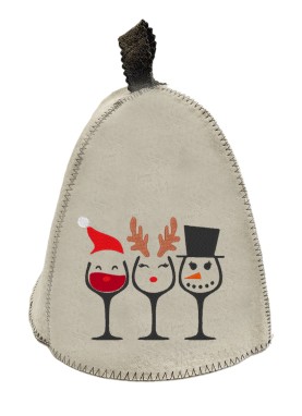 Pirts cepure ar izšuvumu, Ziemassvētku dāvana pirtsmīļiem | PIRK61 Pirts cepure ar izšuvumu, Ziemassvētku dāvana pirtsmīļiem | PIRK61