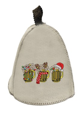 Pirts cepure ar izšuvumu, Ziemassvētku dāvana pirtsmīļiem | ZS104 Pirts cepure ar izšuvumu, Ziemassvētku dāvana pirtsmīļiem | ZS104